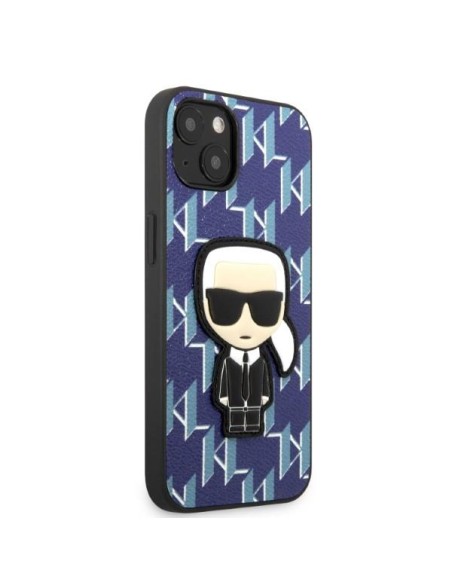 Karl Lagerfeld Monogram Ikonik Patch dėklas iPhone 13 - mėlynas Karl Lagerfeld Monogram Ikonik Patch dėklas iPhone 13 - mėlynas