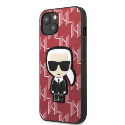 Karl Lagerfeld Monogram Ikonik Patch dėklas iPhone 13 - raudonas