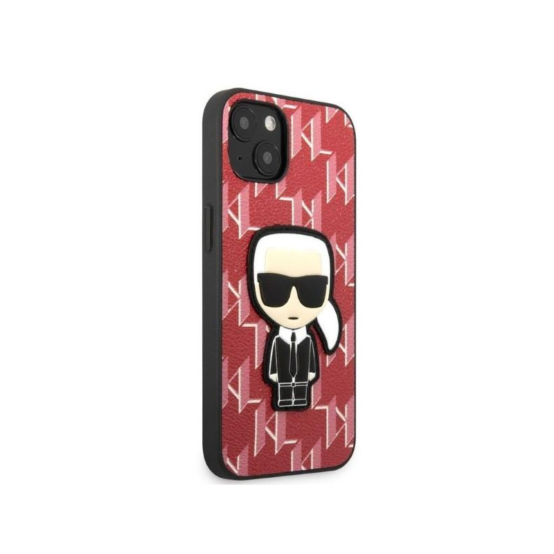 Karl Lagerfeld Monogram Ikonik Patch dėklas iPhone 13 - raudonas