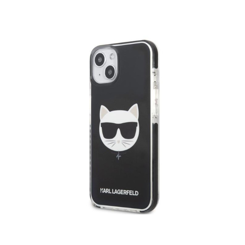 Karl Lagerfeld Choupette Head dėklas iPhone 13 - juodas