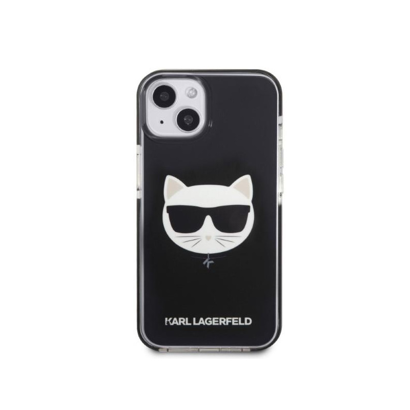 Karl Lagerfeld Choupette Head dėklas iPhone 13 - juodas