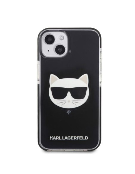 Karl Lagerfeld Choupette Head dėklas iPhone 13 - juodas Karl Lagerfeld Choupette Head dėklas iPhone 13 - juodas