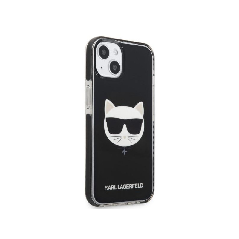 Karl Lagerfeld Choupette Head dėklas iPhone 13 - juodas