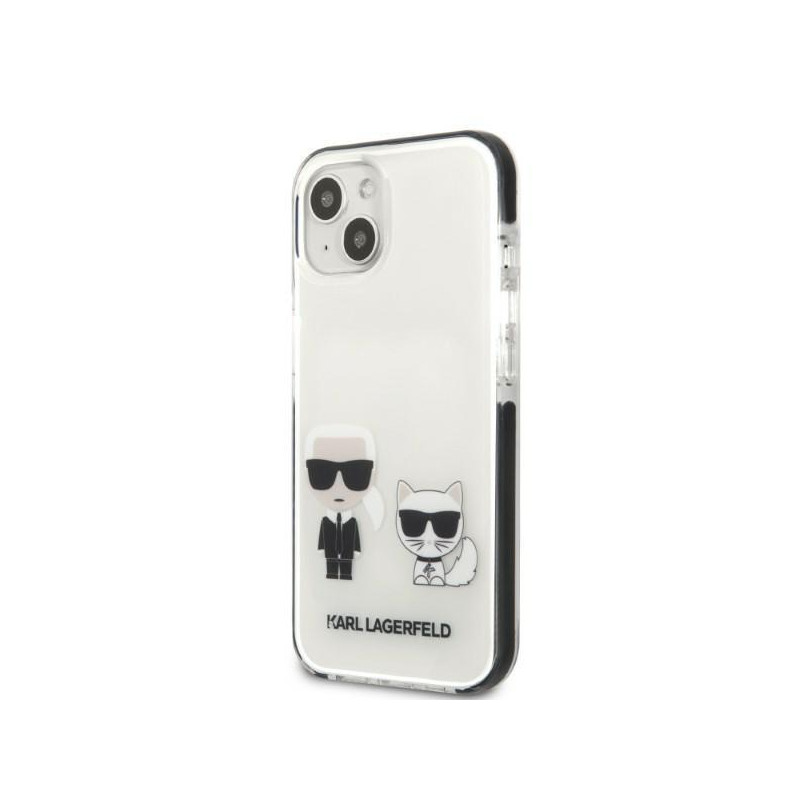 Karl Lagerfeld Karl&Choupette dėklas iPhone 13 - baltas