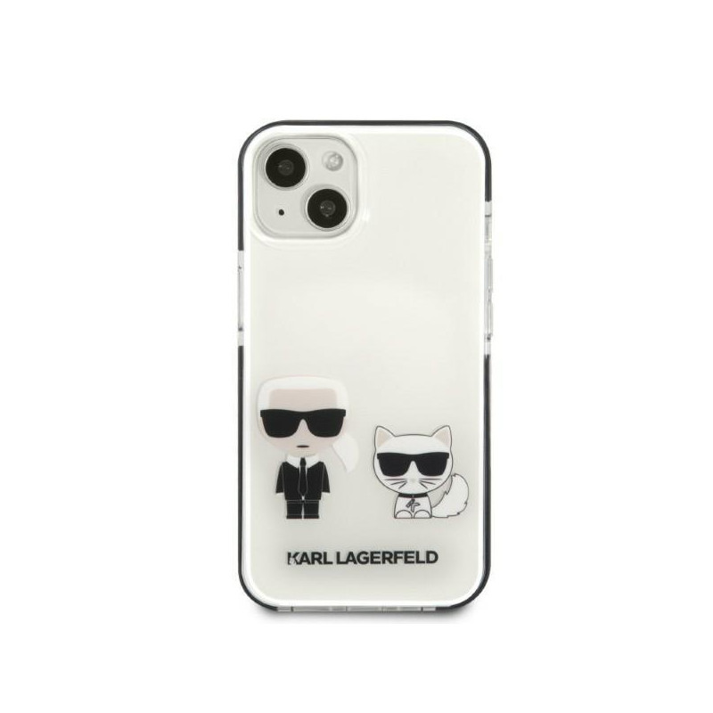 Karl Lagerfeld Karl&Choupette dėklas iPhone 13 - baltas