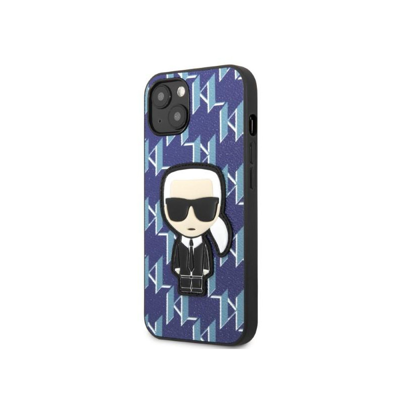 Karl Lagerfeld Monogram Ikonik Patch dėklas iPhone 13 mini - mėlynas