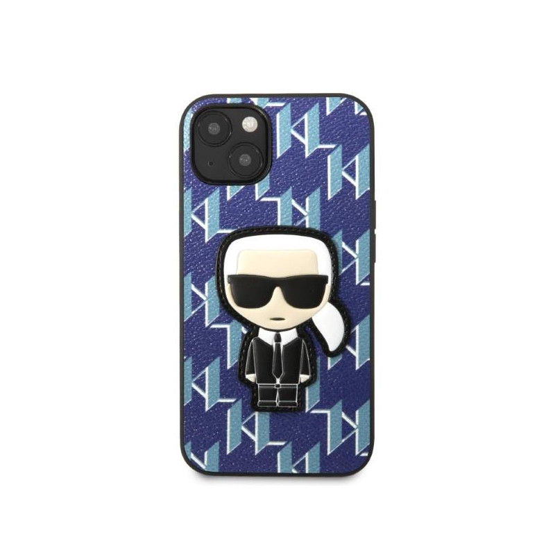 Karl Lagerfeld Monogram Ikonik Patch dėklas iPhone 13 mini - mėlynas
