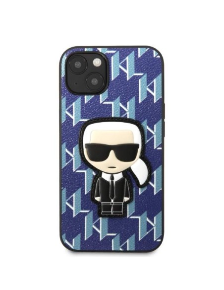 Karl Lagerfeld Monogram Ikonik Patch dėklas iPhone 13 mini - mėlynas