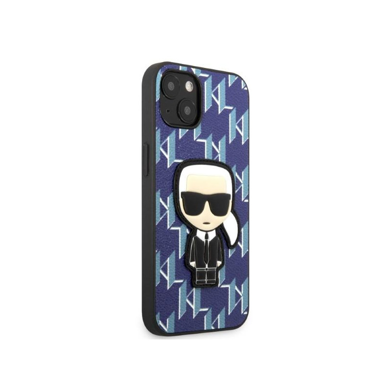 Karl Lagerfeld Monogram Ikonik Patch dėklas iPhone 13 mini - mėlynas