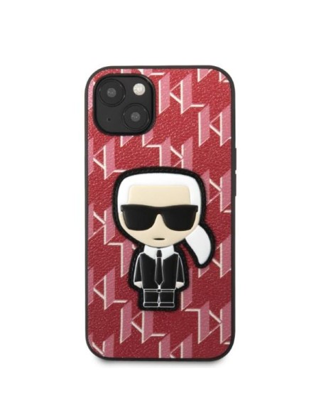Karl Lagerfeld Monogram Ikonik Patch dėklas iPhone 13 mini - raudonas