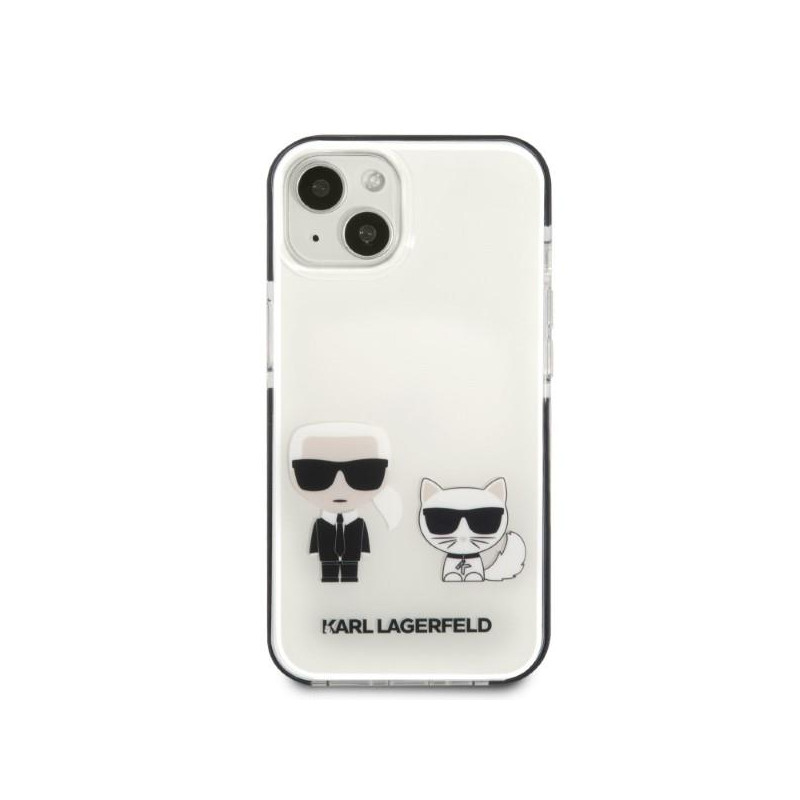 Karl Lagerfeld Karl&Choupette dėklas iPhone 13 mini - baltas