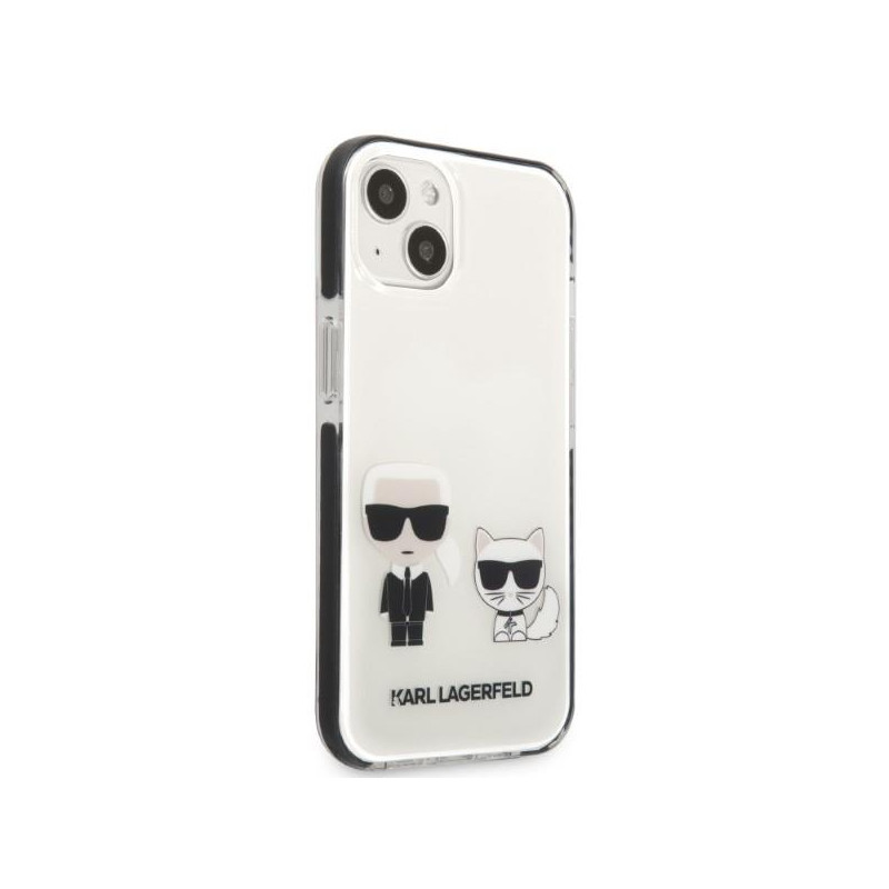 Karl Lagerfeld Karl&Choupette dėklas iPhone 13 mini - baltas