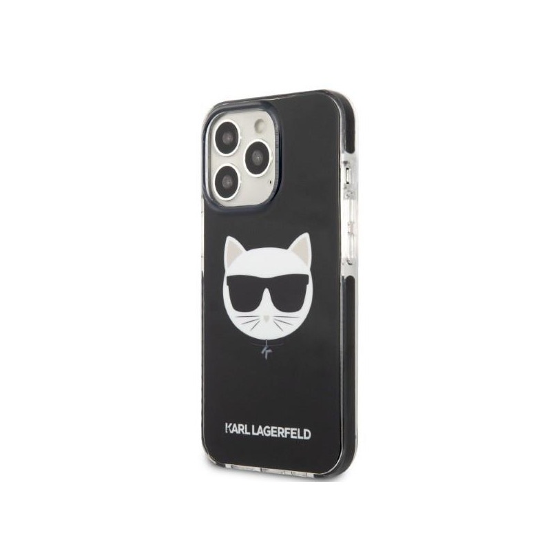 Karl Lagerfeld Choupette Head dėklas, skirtas iPhone 13 Pro Max - juodas