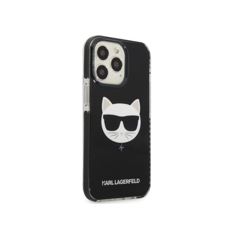 Karl Lagerfeld Choupette Head dėklas, skirtas iPhone 13 Pro Max - juodas
