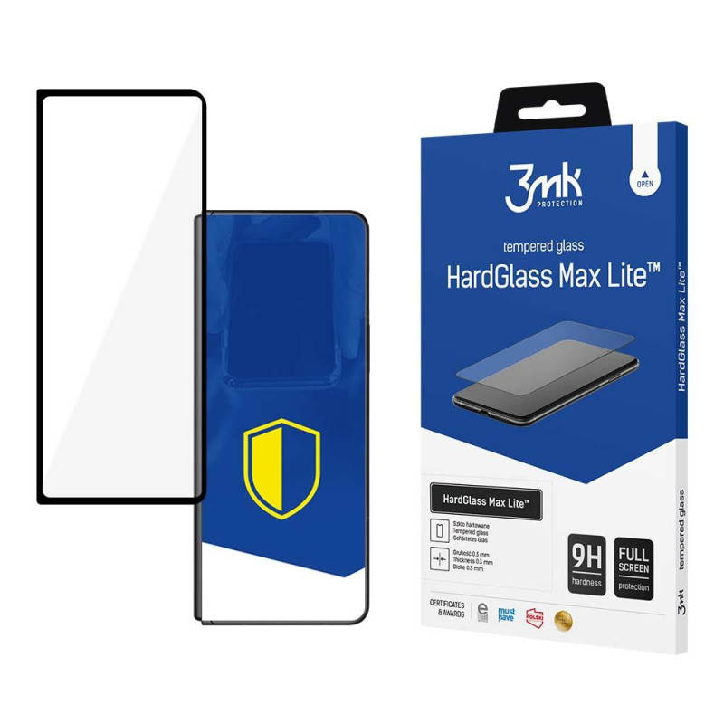 9H 3mk HardGlass Max Lite™ stiklas ant Samsung Galaxy Z Fold 3 5G (priekis)