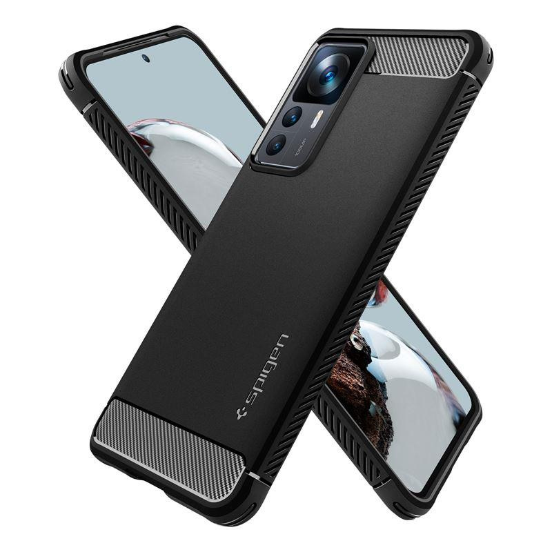 Spigen Rugged Armor dėklas, skirtas Xiaomi 12T / 12T Pro - matinė juoda