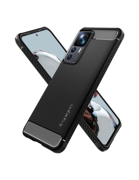 Spigen Rugged Armor dėklas, skirtas Xiaomi 12T / 12T Pro - matinė juoda