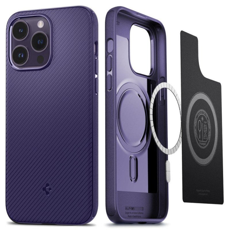 Spigen Mag Armor dėklas, skirtas iPhone 14 Pro Max - violetinė