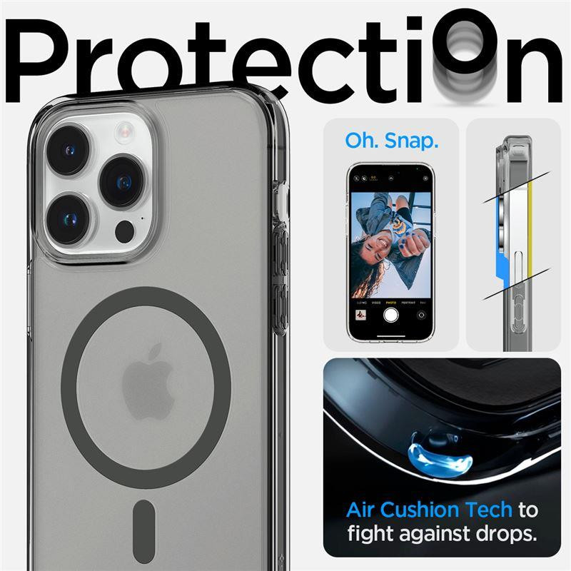 Spigen Ultra Hybrid Mag dėklas su MagSafe, skirtas iPhone 14 Pro Max - matinė juoda