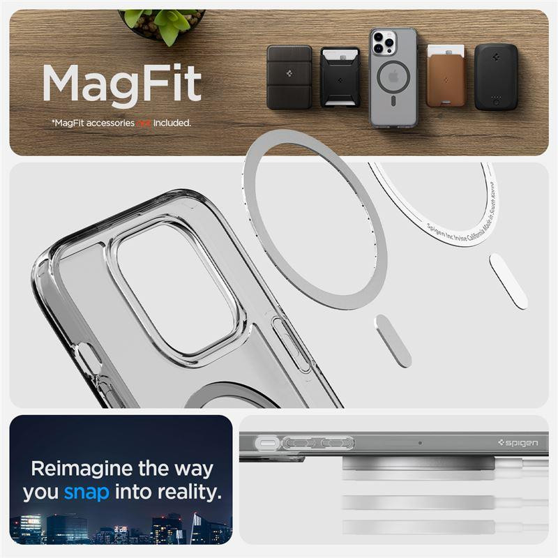 Spigen Ultra Hybrid Mag dėklas su MagSafe, skirtas iPhone 14 Pro Max - matinė juoda