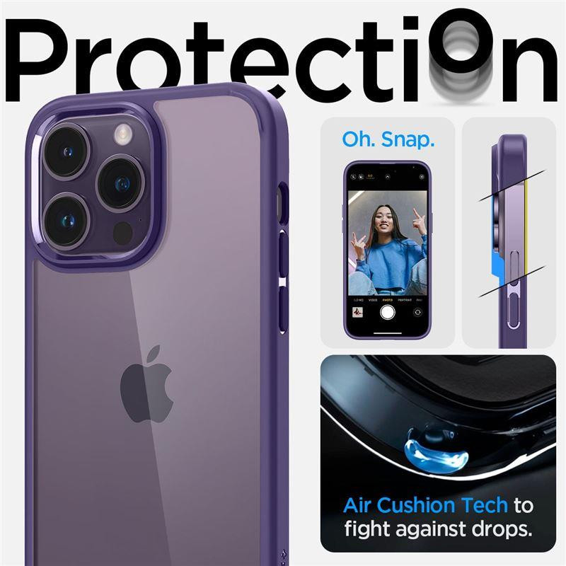 Spigen Ultra Hybrid dėklas iPhone 14 Pro Max - violetinis