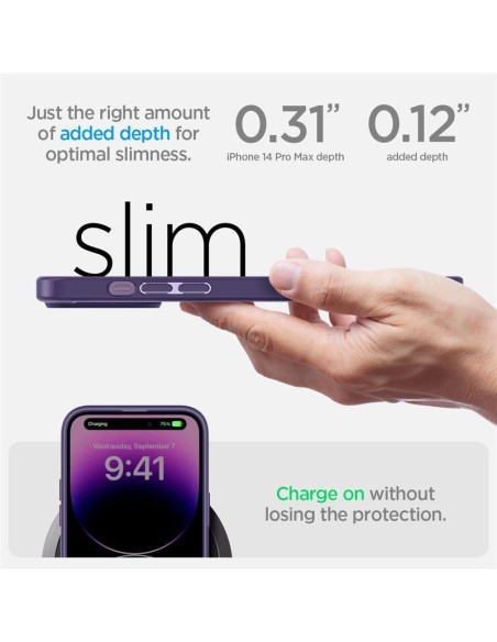 Spigen Ultra Hybrid dėklas iPhone 14 Pro Max - violetinis Spigen Ultra Hybrid dėklas iPhone 14 Pro Max - violetinis