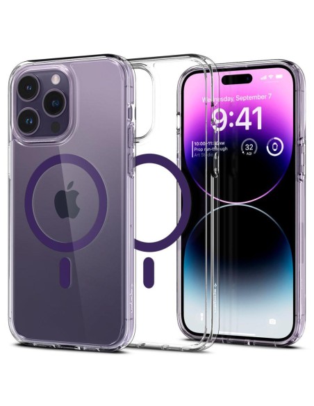 Spigen Ultra Hybrid Mag dėklas su MagSafe, skirtas iPhone 14 Pro Max - violetinė Spigen Ultra Hybrid Mag dėklas su MagSafe, skirtas iPhone 14 Pro Max - violetinė