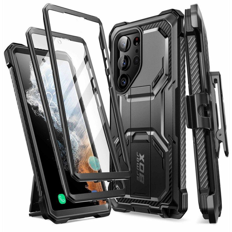 IBLSN ArmorBox Supcase dėklas, skirtas Samsung Galaxy S23 Ultra - juodas