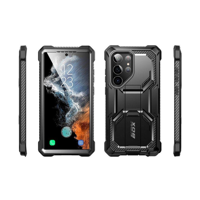 IBLSN ArmorBox Supcase dėklas, skirtas Samsung Galaxy S23 Ultra - juodas