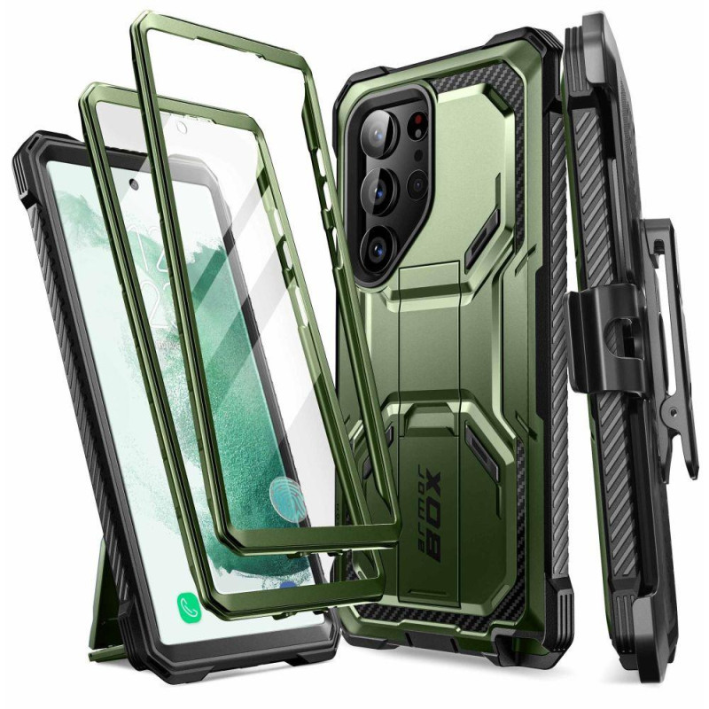 IBLSN ArmorBox Supcase dėklas, skirtas Samsung Galaxy S23 Ultra - žalias