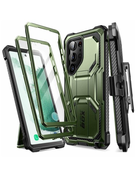 IBLSN ArmorBox Supcase dėklas, skirtas Samsung Galaxy S23 Ultra - žalias IBLSN ArmorBox Supcase dėklas, skirtas Samsung Galaxy S23 Ultra - žalias