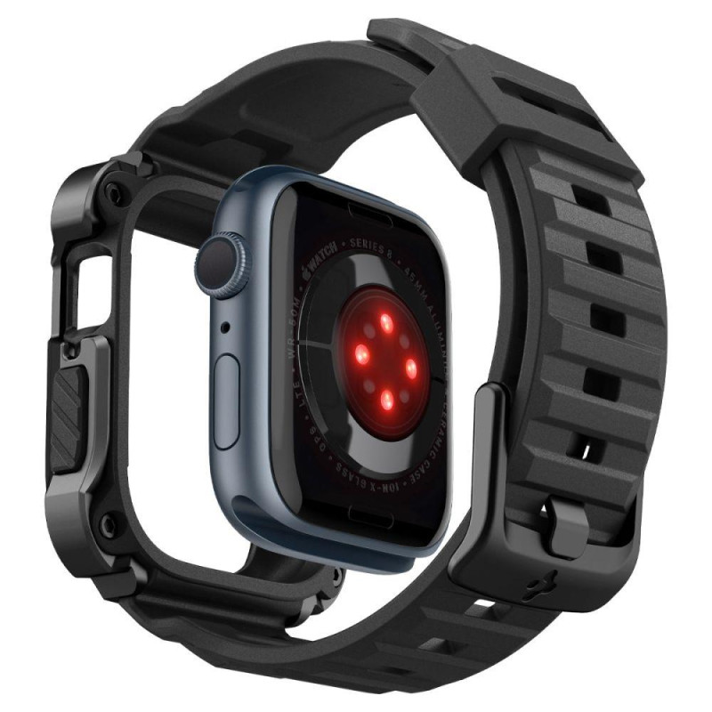 Spigen Tough Armor Pro dėklas, skirtas Apple Watch 7/ 8/ 9 (45 mm) – juodas