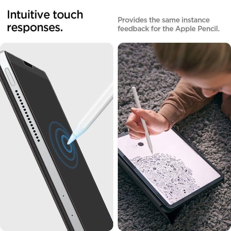 Spigen Paper Touch apsauginė folija, skirta iPad Pro 12,9& 39 & 39 2020 / 2021 / 2022 - matinė