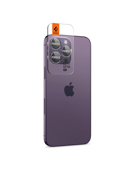 Spigen Glas.tR EZ Fit Optik Camera Protector iPhone 14 Pro / 14 Pro Max - violetinė 2 vnt. Spigen Glas.tR EZ Fit Optik Camera Protector iPhone 14 Pro / 14 Pro Max - violetinė 2 vnt.