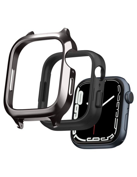 Spigen Metal Fit Pro dėklas ir dirželis, skirtas Apple Watch 4/ 5/ 6/ 7/ 8/ 9/ SE (44/ 45 mm) – grafitas Spigen Metal Fit Pro dėklas ir dirželis, skirtas Apple Watch 4/ 5/ 6/ 7/ 8/ 9/ SE (44/ 45 mm) – grafitas