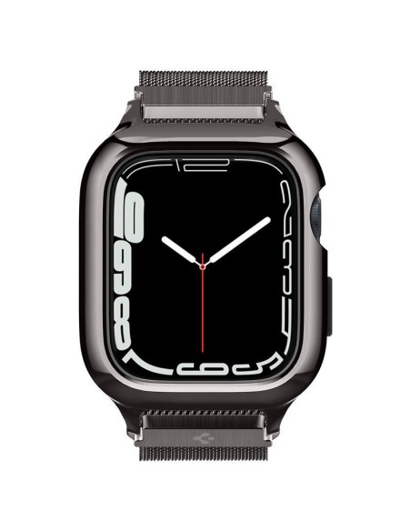 Spigen Metal Fit Pro dėklas ir dirželis, skirtas Apple Watch 4/ 5/ 6/ 7/ 8/ 9/ SE (44/ 45 mm) – grafitas Spigen Metal Fit Pro dėklas ir dirželis, skirtas Apple Watch 4/ 5/ 6/ 7/ 8/ 9/ SE (44/ 45 mm) – grafitas