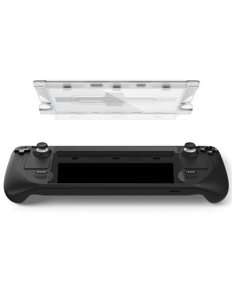 „Spigen Glas.tR EZ“ Tinka grūdintas stiklas „Steam Deck“. „Spigen Glas.tR EZ“ Tinka grūdintas stiklas „Steam Deck“.