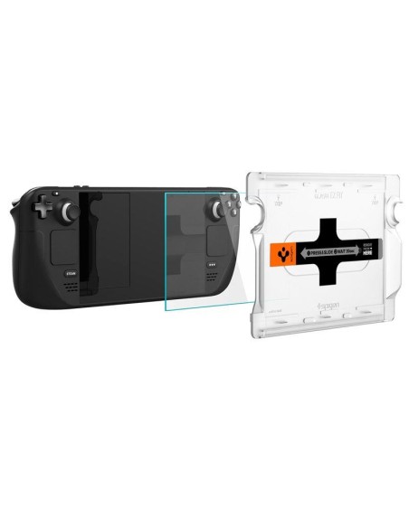 „Spigen Glas.tR EZ“ Tinka grūdintas stiklas „Steam Deck“. „Spigen Glas.tR EZ“ Tinka grūdintas stiklas „Steam Deck“.