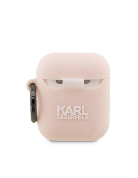 Karl Lagerfeld Silicone Choupette Head 3D dėklas, skirtas AirPods 1/ 2 – rožinis Karl Lagerfeld Silicone Choupette Head 3D dėklas, skirtas AirPods 1/ 2 – rožinis