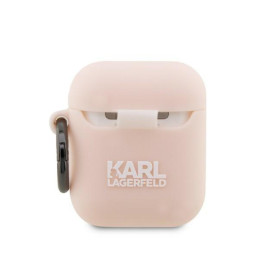 Karl Lagerfeld Silicone Karl Head 3D dėklas, skirtas AirPods 1/ 2 - rožinis