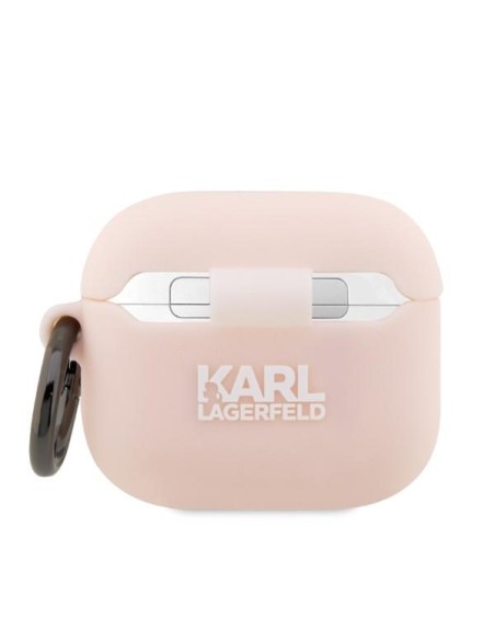 Karl Lagerfeld Silicone Karl Head 3D dėklas, skirtas AirPods 3 - rožinis Karl Lagerfeld Silicone Karl Head 3D dėklas, skirtas AirPods 3 - rožinis