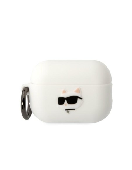 Karl Lagerfeld Silicone Choupette Head 3D dėklas, skirtas AirPods Pro 2 - baltas Karl Lagerfeld Silicone Choupette Head 3D dėklas, skirtas AirPods Pro 2 - baltas