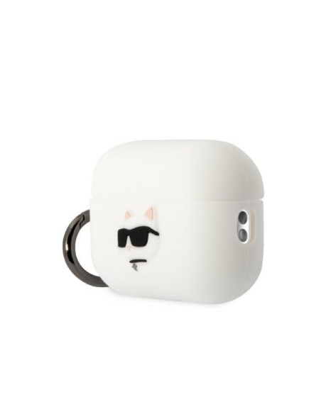Karl Lagerfeld Silicone Choupette Head 3D dėklas, skirtas AirPods Pro 2 - baltas Karl Lagerfeld Silicone Choupette Head 3D dėklas, skirtas AirPods Pro 2 - baltas