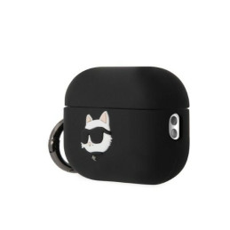 Karl Lagerfeld Silicone Choupette Head 3D dėklas, skirtas AirPods Pro 2 – juodas