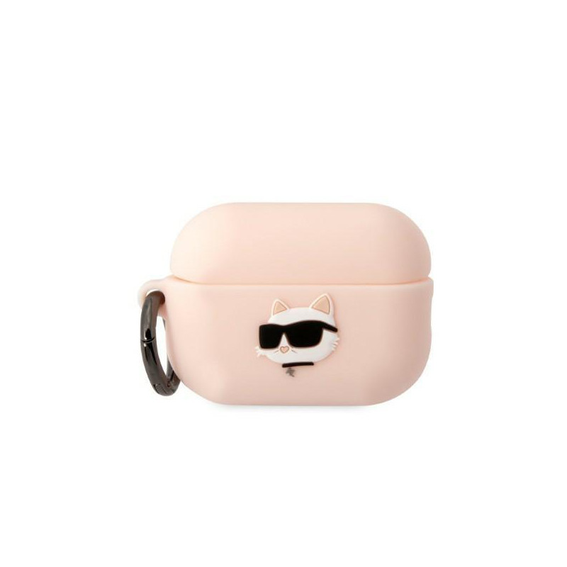 Karl Lagerfeld Silicone Choupette Head 3D dėklas, skirtas AirPods Pro 2 – rožinis