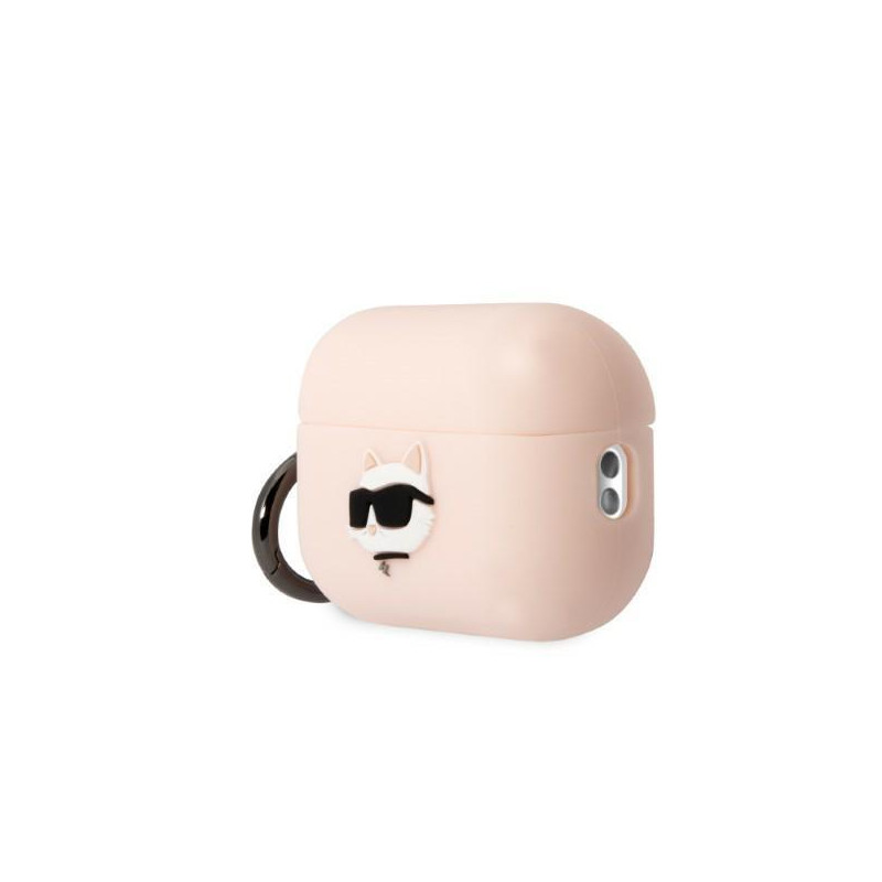Karl Lagerfeld Silicone Choupette Head 3D dėklas, skirtas AirPods Pro 2 – rožinis