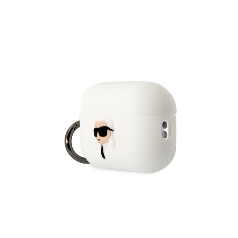 Karl Lagerfeld Silicone Karl Head 3D dėklas, skirtas AirPods Pro 2 - baltas