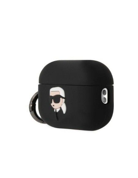 Karl Lagerfeld Silicone Karl Head 3D dėklas, skirtas AirPods Pro 2 - juodas Karl Lagerfeld Silicone Karl Head 3D dėklas, skirtas AirPods Pro 2 - juodas