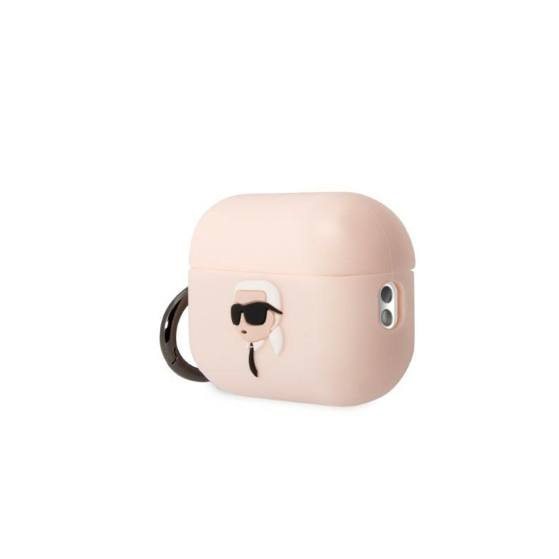 Karl Lagerfeld Silicone Karl Head 3D dėklas, skirtas AirPods Pro 2 – rožinis