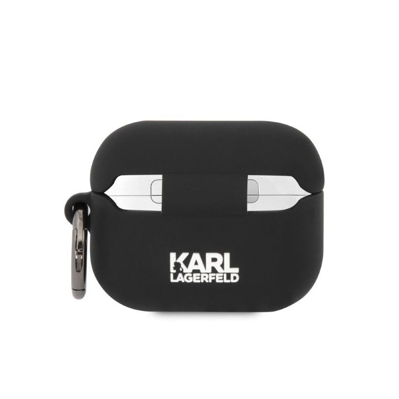Karl Lagerfeld Silicone Choupette Head 3D dėklas, skirtas AirPods Pro - juodas